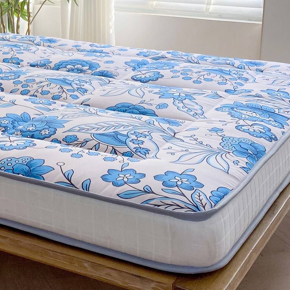 6 inch Floral Pattern Floor Bed Roll Up Futon Mattress