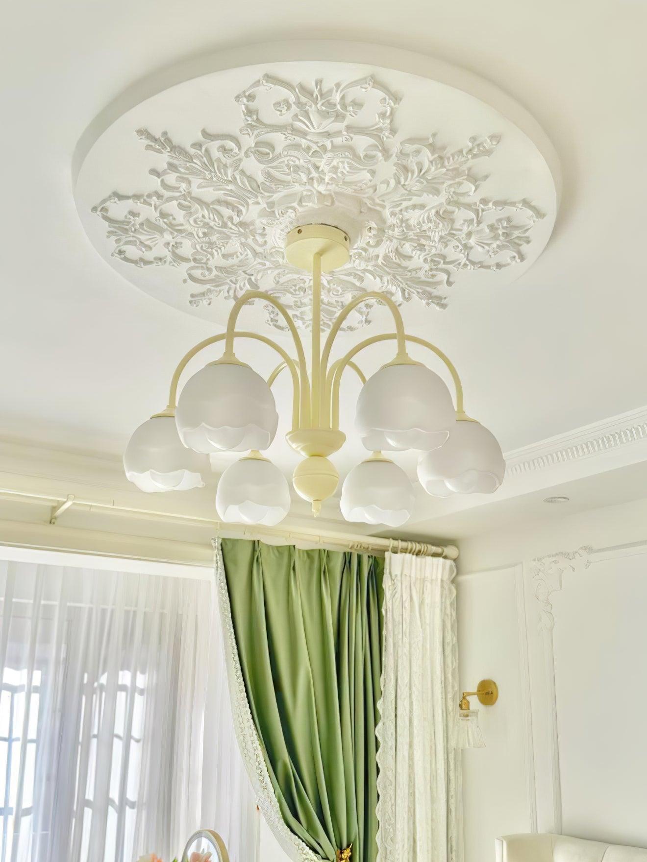 Creamy Glass  Chandelier