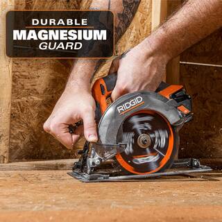 RIDGID 18V Subcompact Brushless 6-12 in. Circular Saw Kit with 4.0 Ah Battery and Charger R8656K