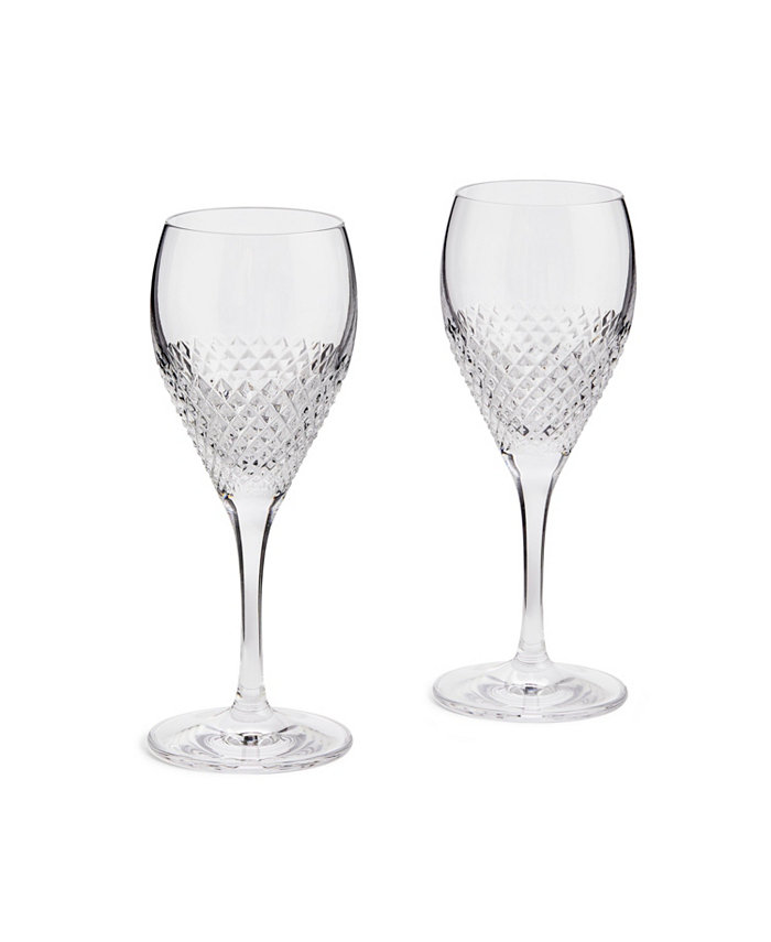 Vera Wang Wedgwood Diamond Mosaic Wine Glass Set of 2