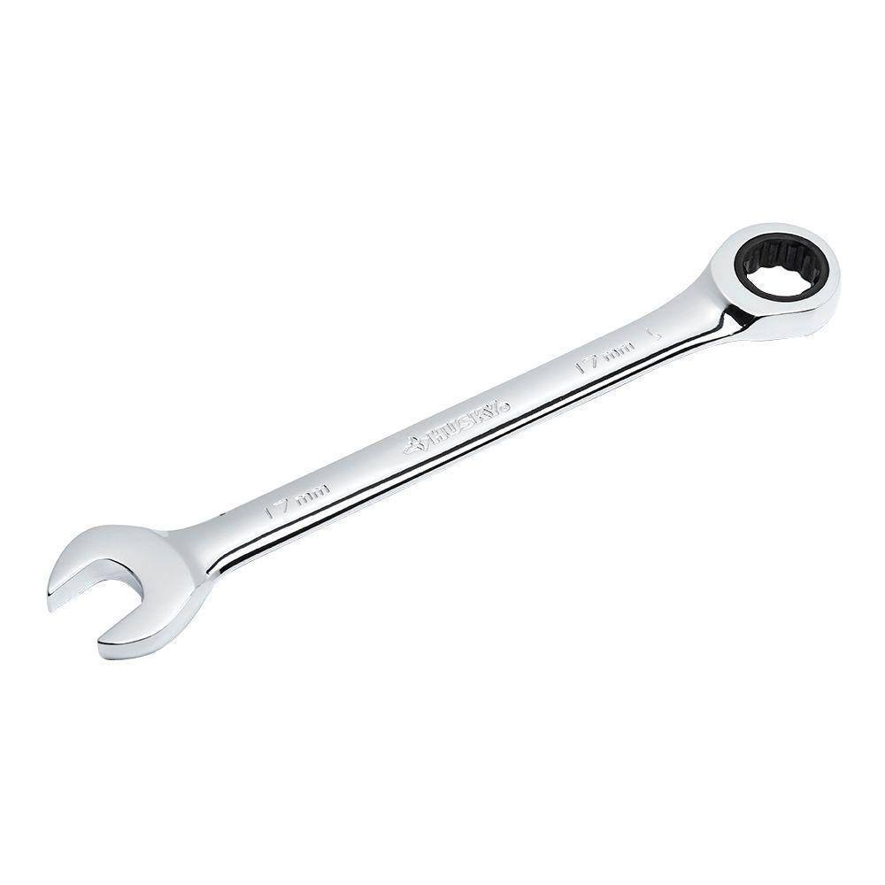 Husky 17 mm 12-Point Metric Ratcheting Combination Wrench HRW17MM