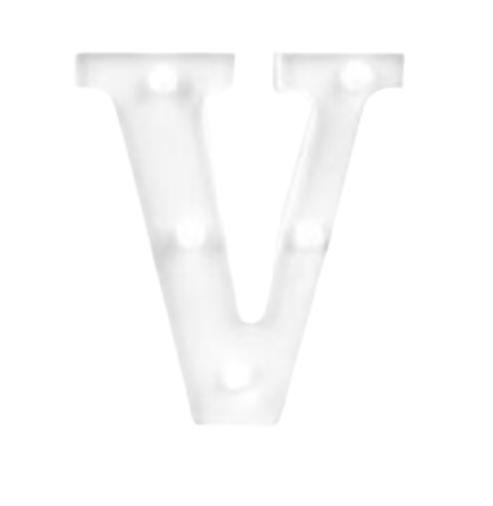 V  Letter Led Night Light For Children's Room Decoration