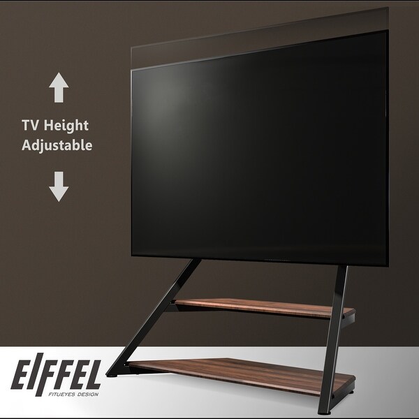 FITUEYES TV Stand Floor with Large Open Shelf Super Sturdy for TVs 75 to 100 Inch Modern Style