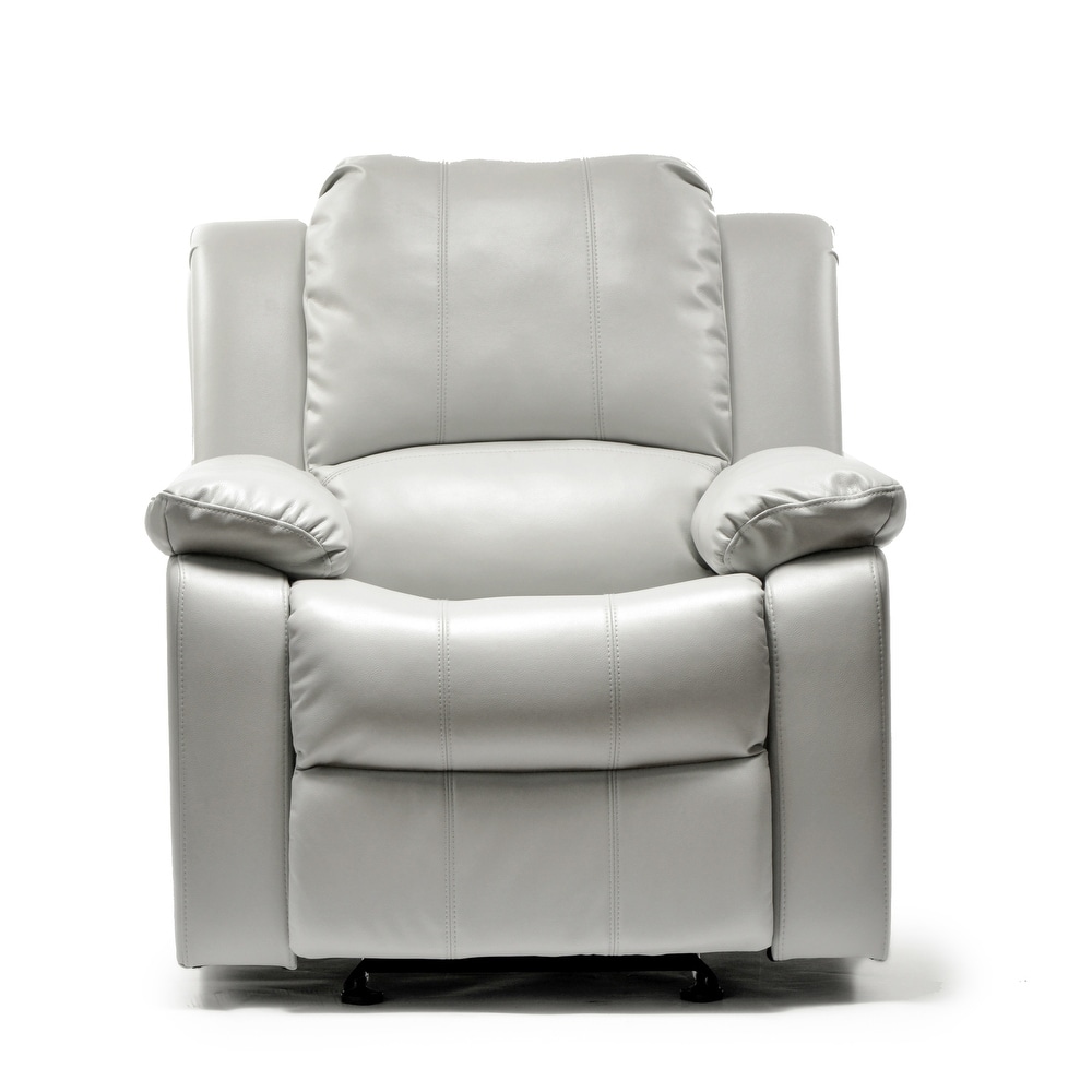 Charleston Leather Gel Glider Rocker Recliner by Greyson Living