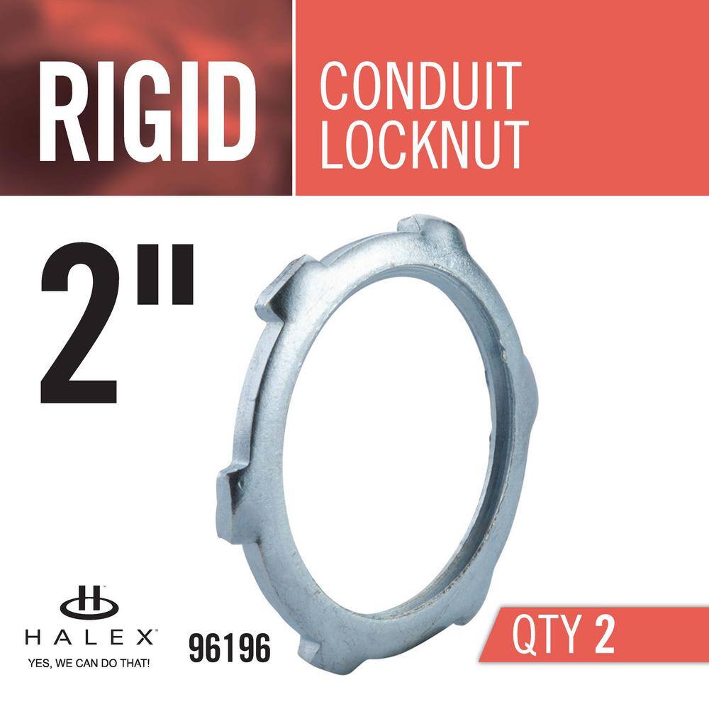 Halex 2 in. Rigid Conduit Locknuts (2-Pack) 96196