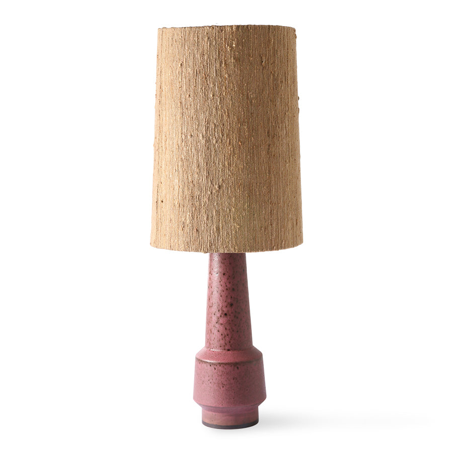 Retro stoneware table lamp - purple