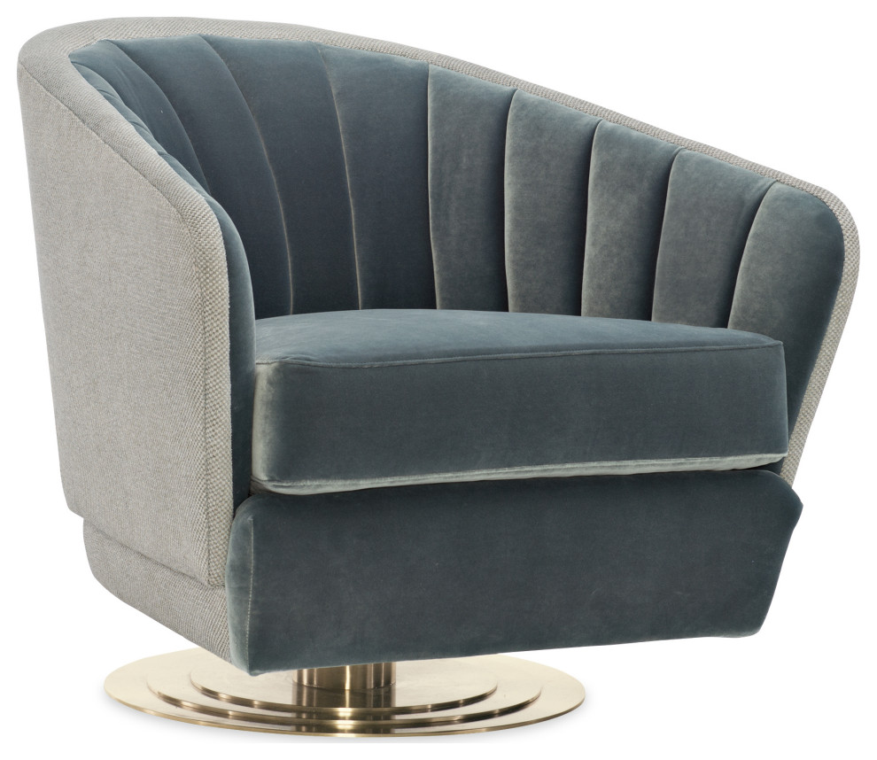 Concentric Swivel Chair   Contemporary   Armchairs And Accent Chairs   by Caracole  Houzz