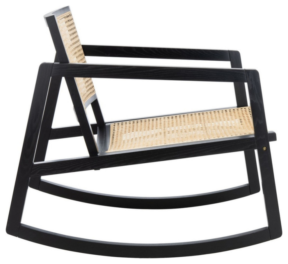 Ettore Rattan Rocking Chair Black/Natural   Tropical   Rocking Chairs   by V.S.D Furniture  Houzz