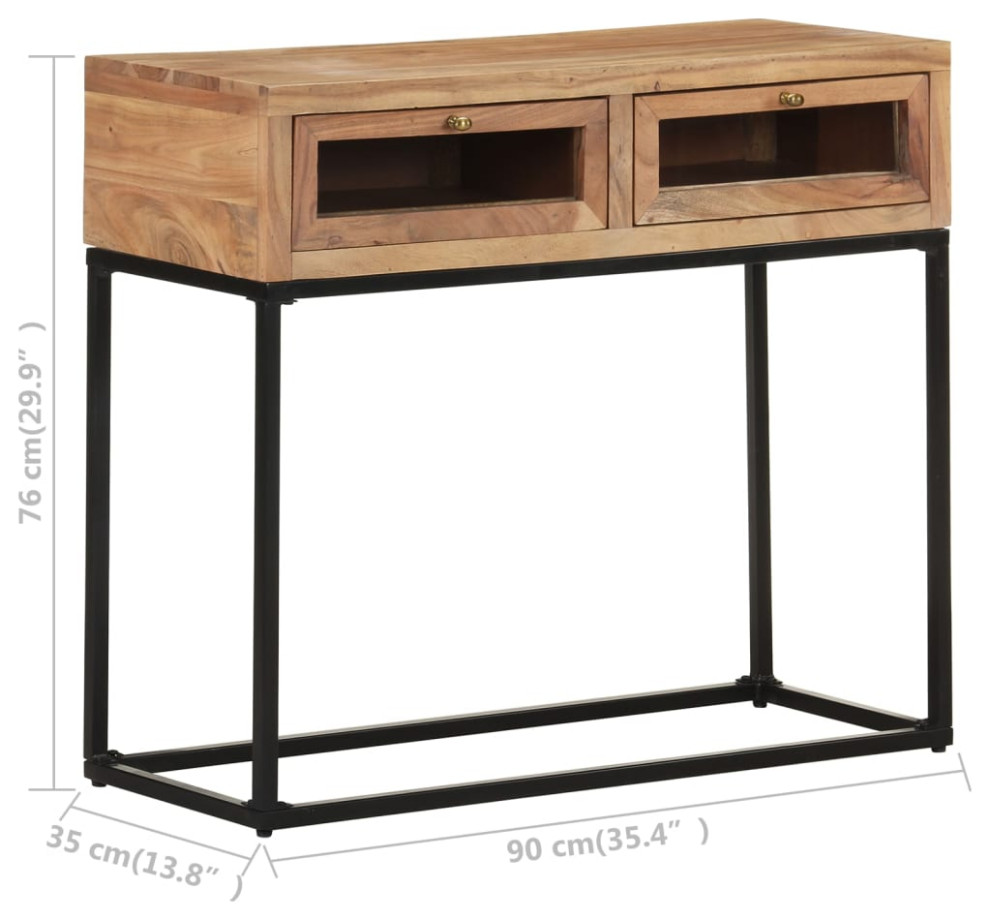 vidaXL Console Table Entryway Table Side Table with Drawers Solid Acacia Wood   Coffee And Accent Tables   by VirVentures  Houzz