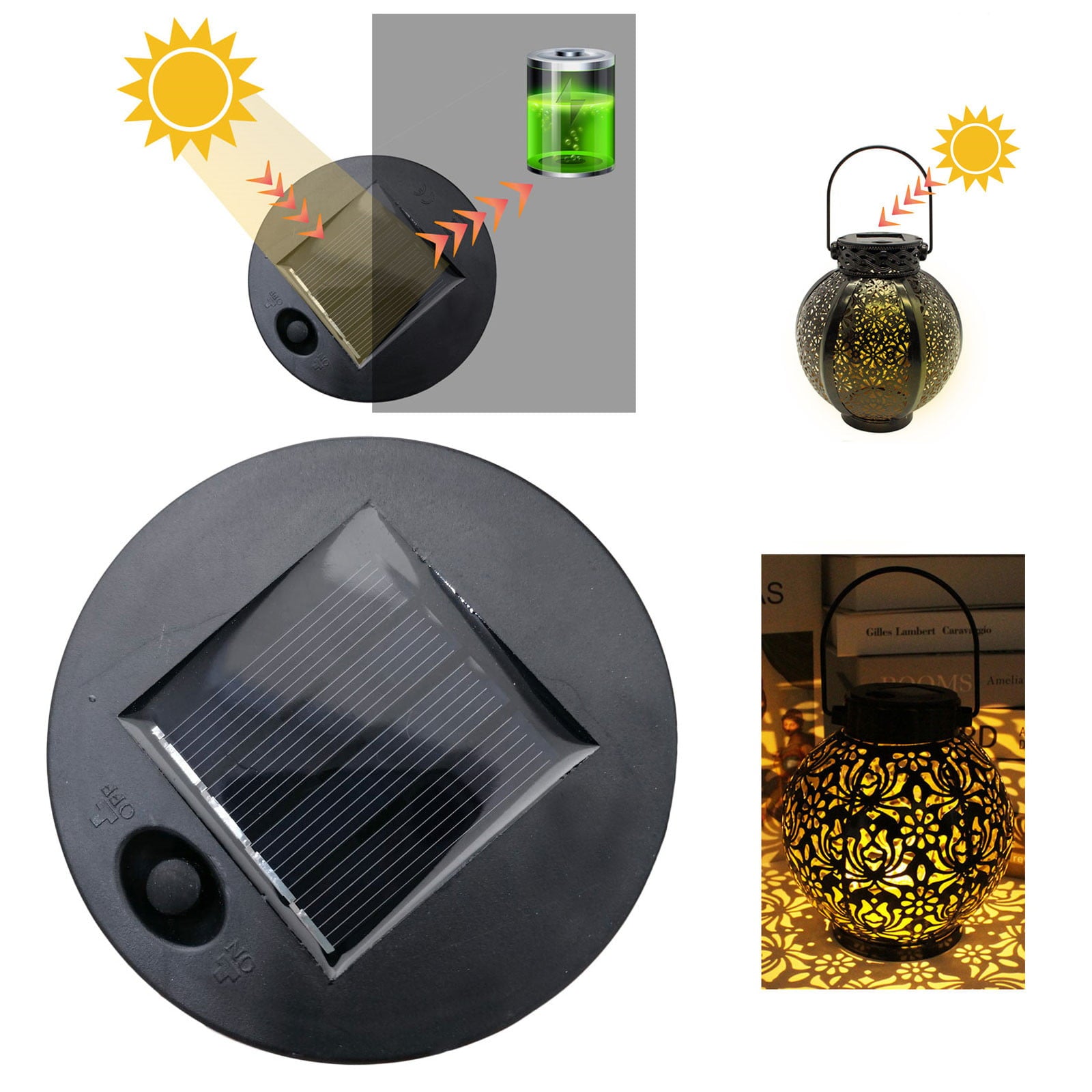 Replacement Solar Decorative Lantern Lawn Light Battery Storage Box With Light