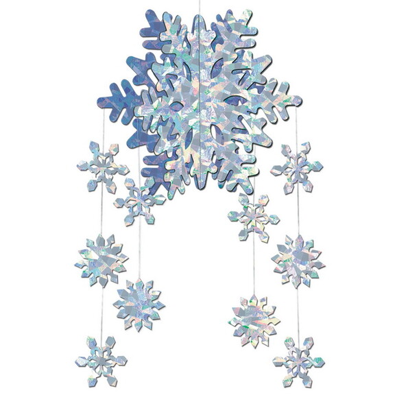 Beistle 20138 Clear Plastic Die Cut Snowflakes  4 ...