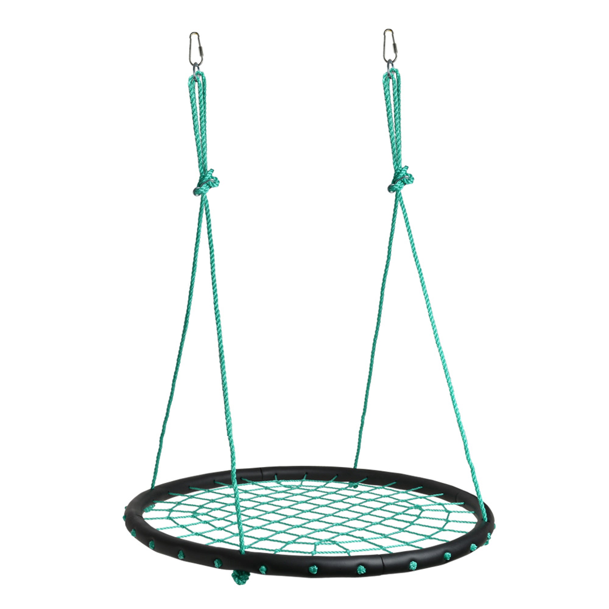 IMAGE Web Swing Playground Platform Net Swing Nylon Rope Detachable 1M/40inch Diameter with Hooks for Children