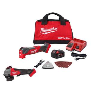 MW M18 FUEL 18V Lithium-Ion Cordless Brushless Oscillating Multi-Tool Kit wM18 FUEL Grinder 2836-21-2880-20