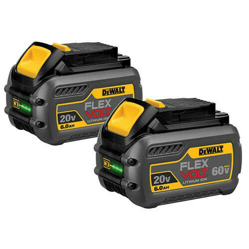 DEWALT 20V/60V MAX FLEXVOLT 6 Ah Li-Ion Battery (2-Pc) DCB606-2 New