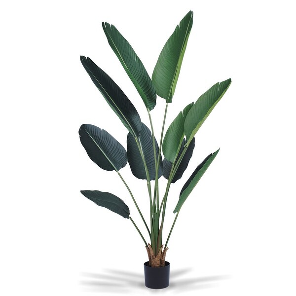 Artificial Tropical Palm Tree Potted Plant for Indoor Outdoor Decor