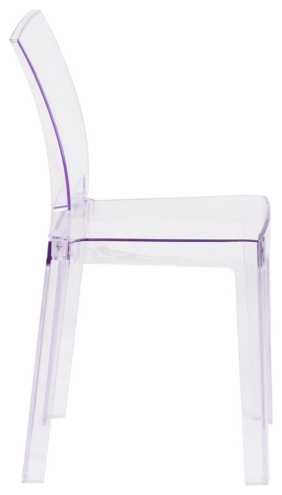 Flash Furniture Square Back Ghost Bar Stool  Transparent Crystal   Contemporary   Dining Chairs   by BisonOffice  Houzz