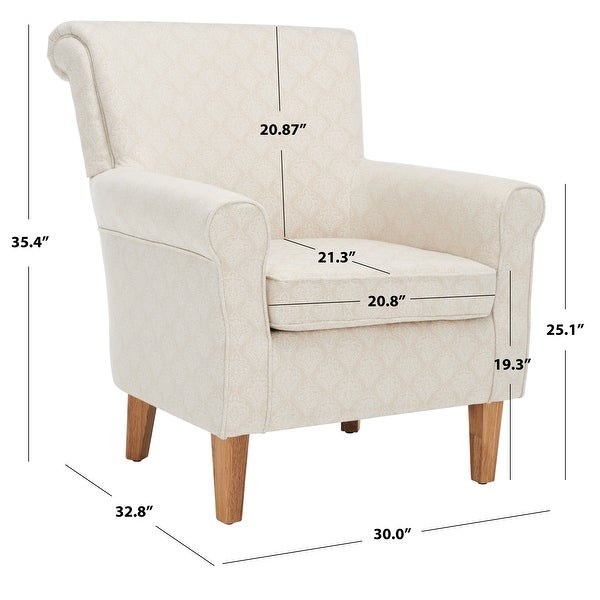 SAFAVIEH Gramercy Red/Ivory Floral Club Chair