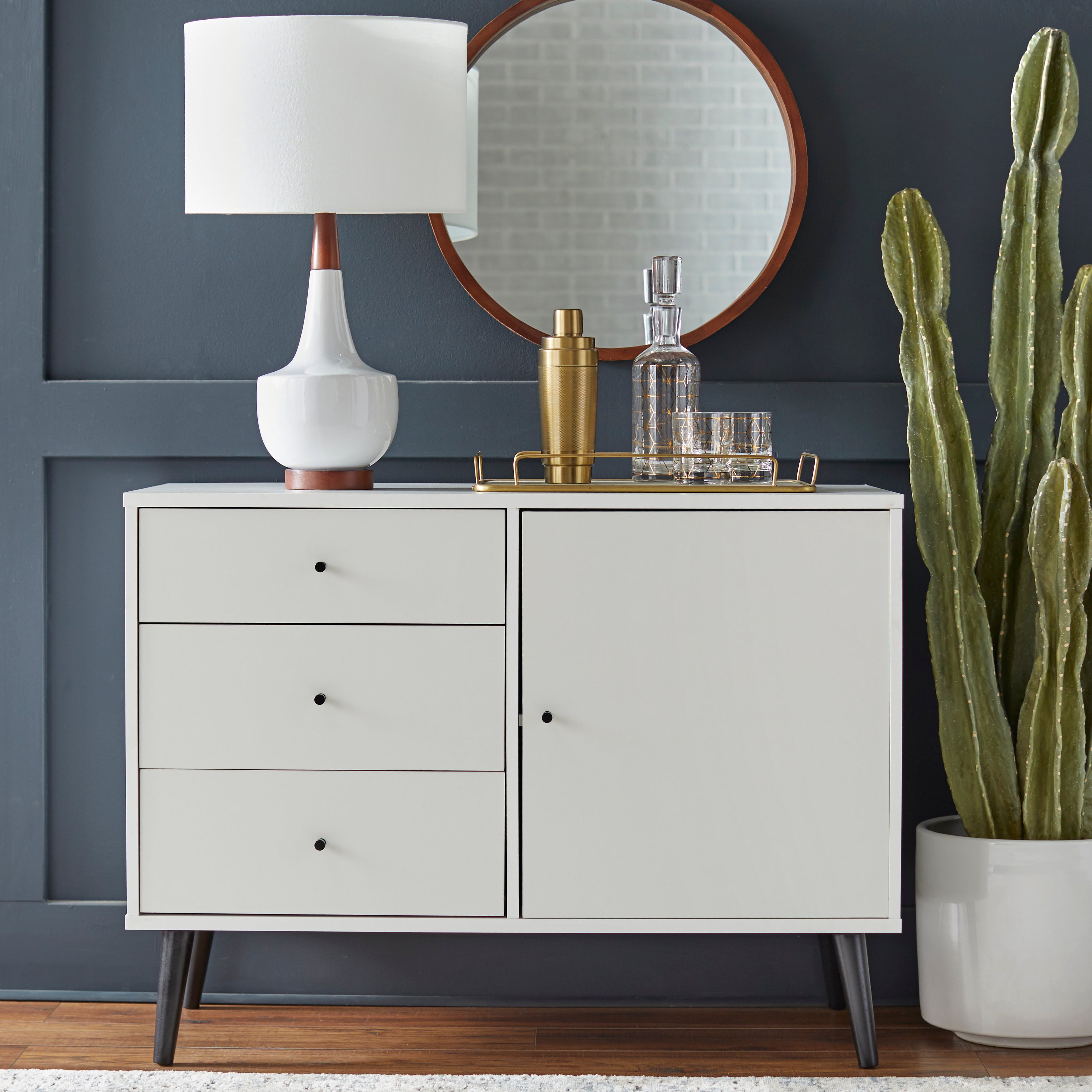 Mid-Century Carroll Buffet / Dresser (white)