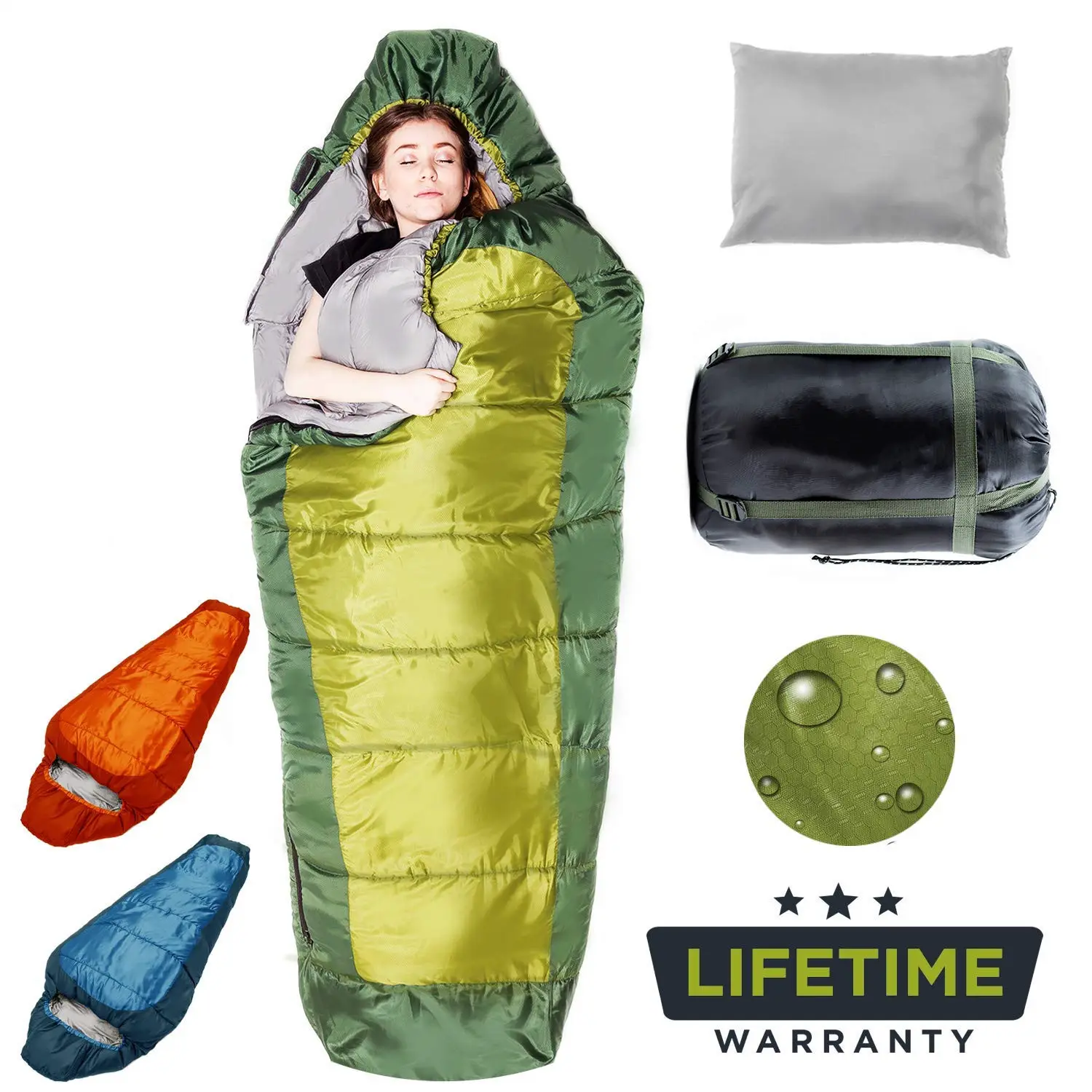 Light Weight Multipurpose delicate colors Cold Weather Camping Ultralight Mummy Sleeping Bag