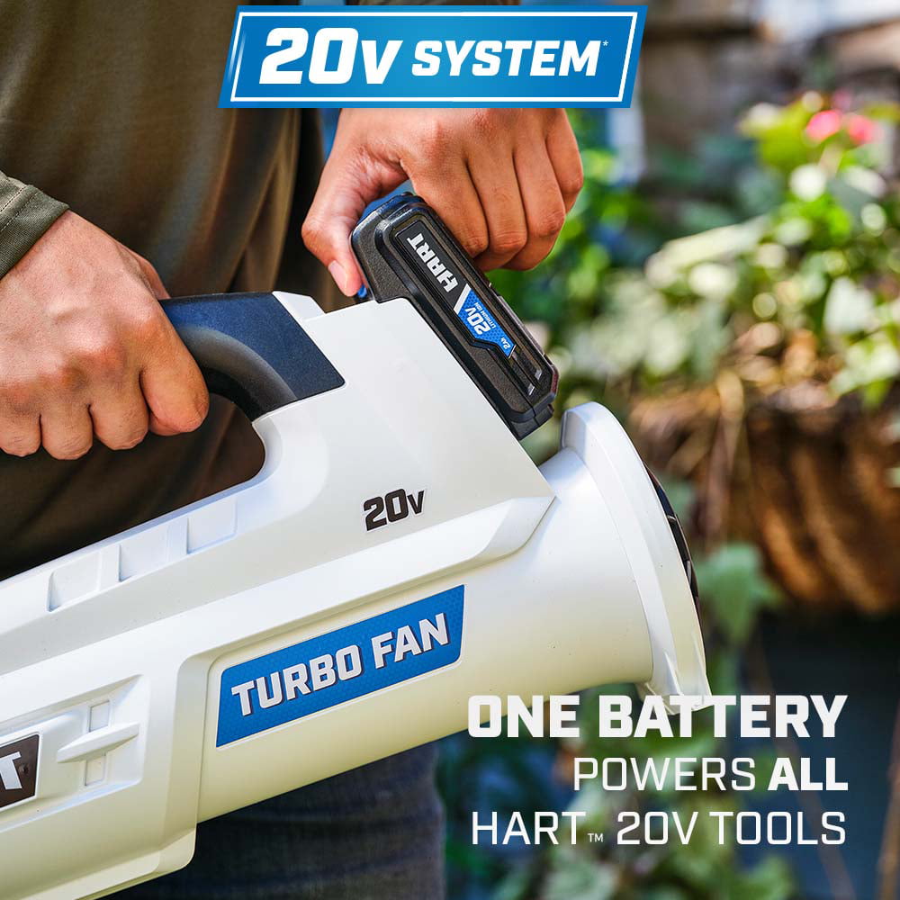 HART 20-Volt Cordless 250 CFM Axial Blower (1) 2.0 Lithium Ion Battery