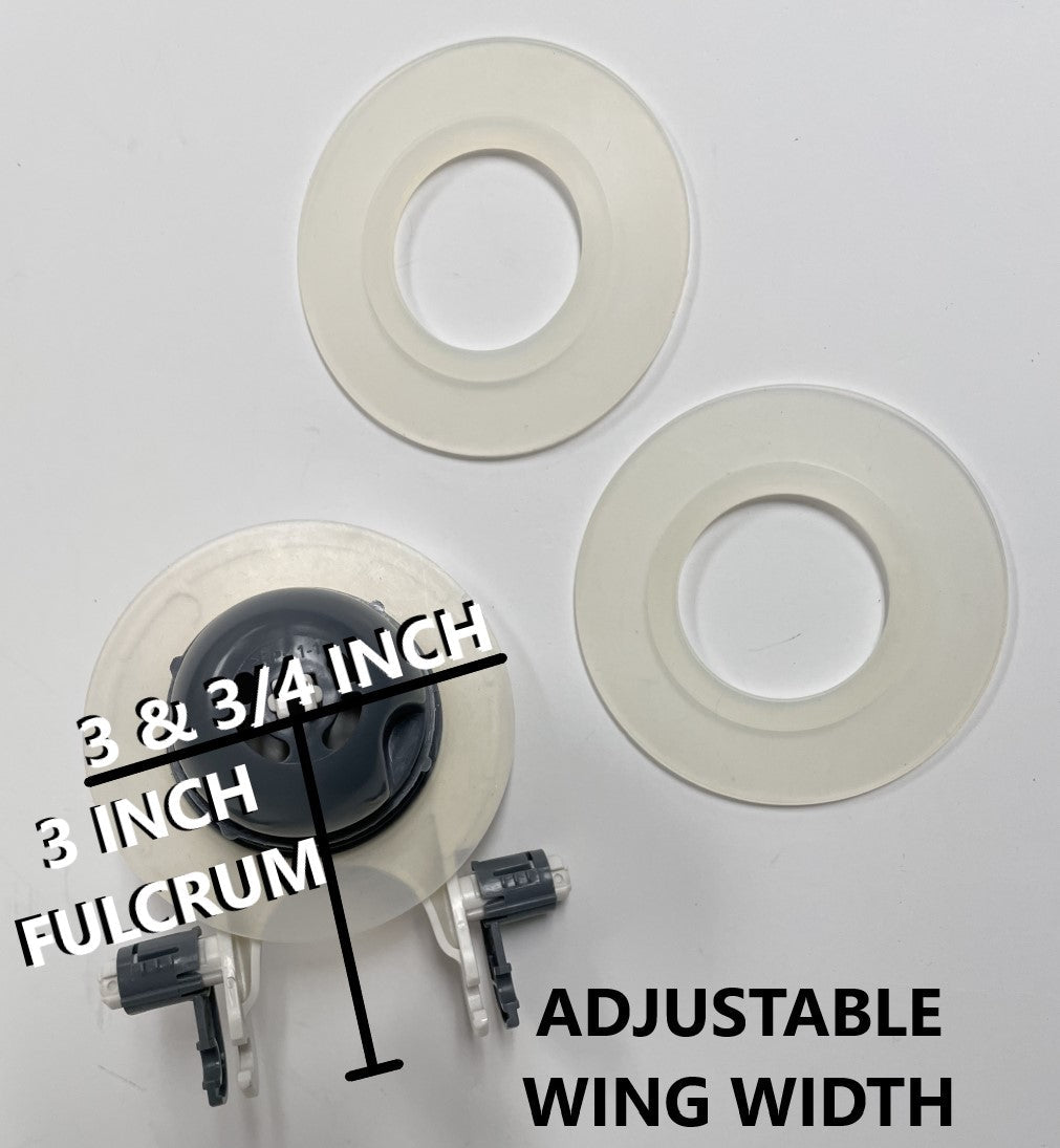 Adjustable 3-inch Toilet Flapper Valve Replacement for 3 inch flush holes with 2 extra replaceable silicone seal.