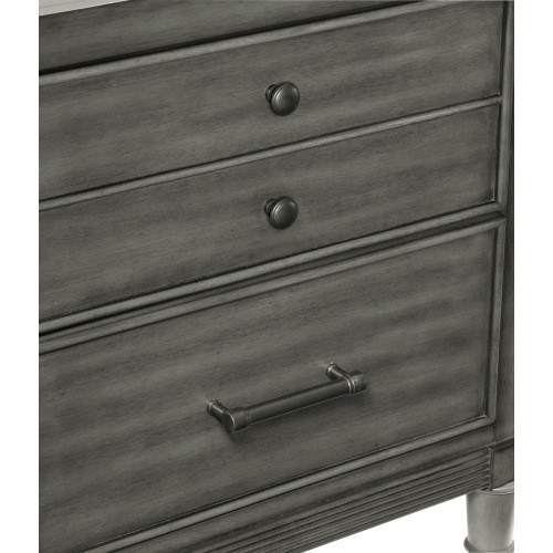 Transitional Style Gray Finish 1pc Nightstand of D...