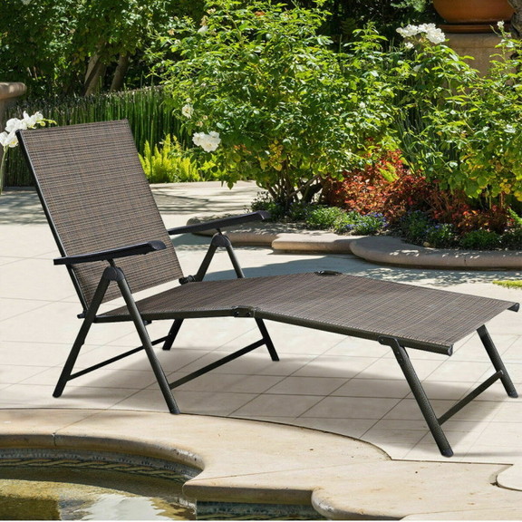 Costway 08913456 Set of 2 Adjustable Chaise Lounge...