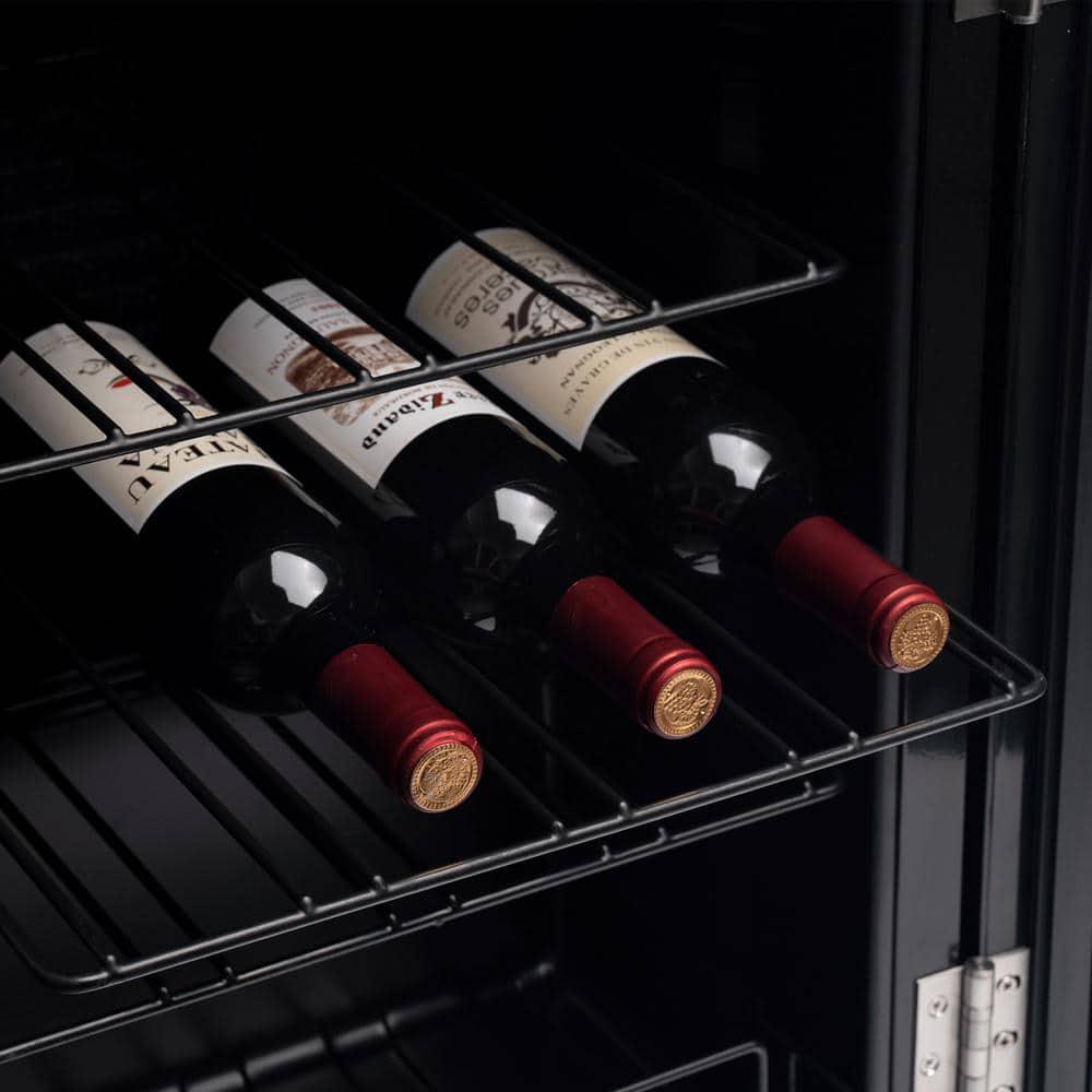 Boyel Living Single Zone 24Bottle Freestanding Wine Cooler with Digital Temperature Control and UVProtective Finish