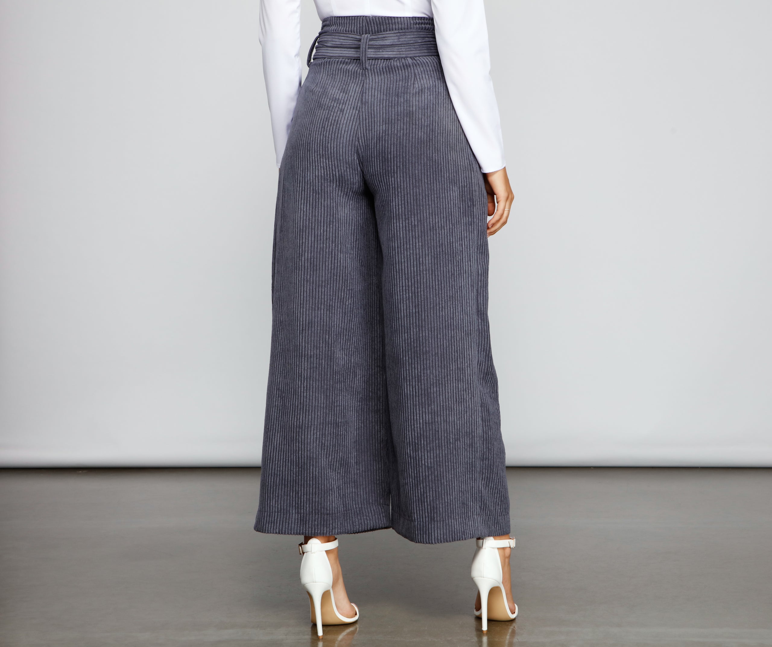 High Waist Flared Corduroy Pants