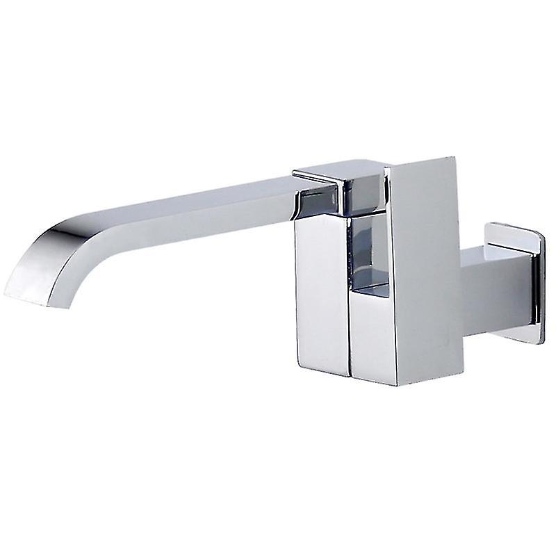 Bathroom Basin Faucet Wall Mounted Cold Water Faucet Bathtub Waterfall Spout Vessel Sink Faucet Mop