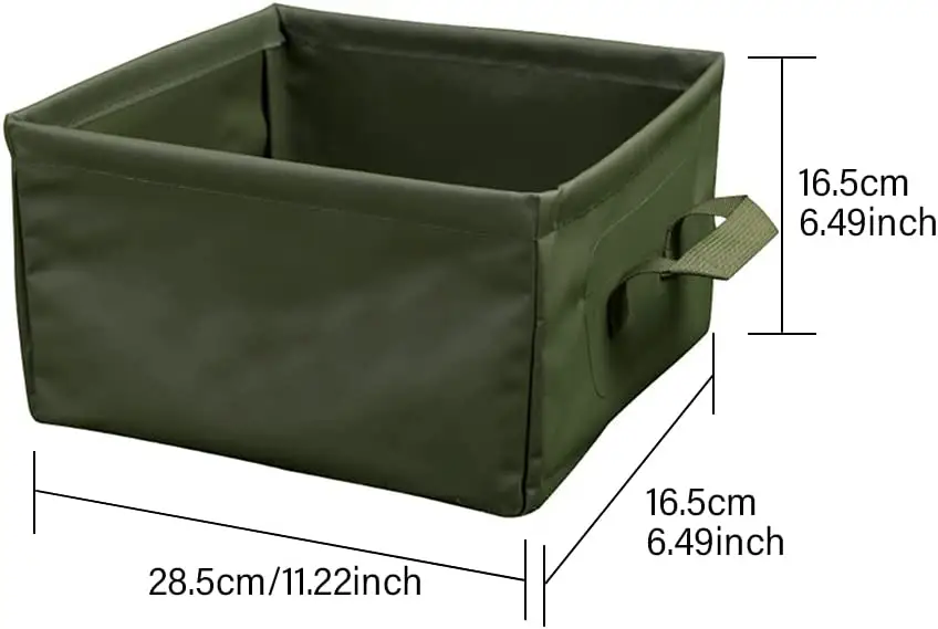 NPOT Hiking Water Container with Handle 13L Foldable Outdoor Camping Sink Collapsible Square Pack Sink Dish Wash Basin