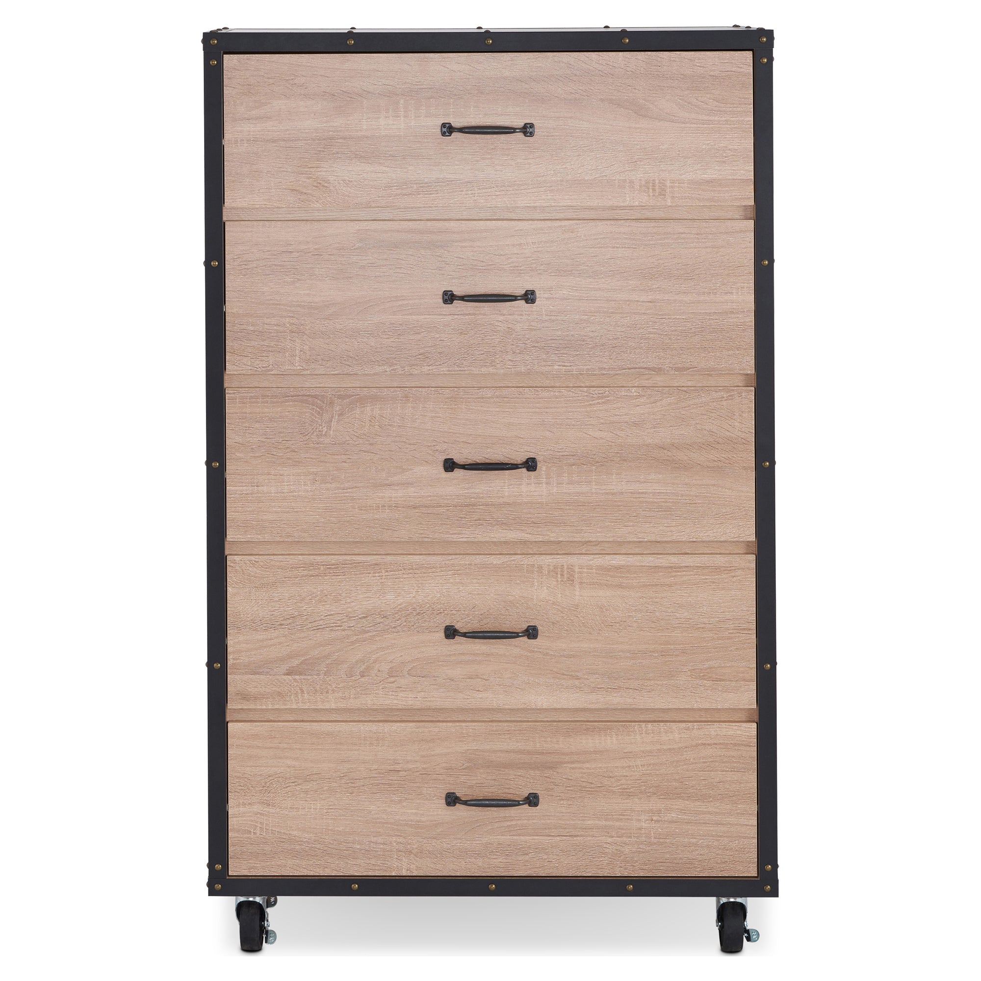 ACME Bemis Chest with 5 Drawers in Weathered Light Oak