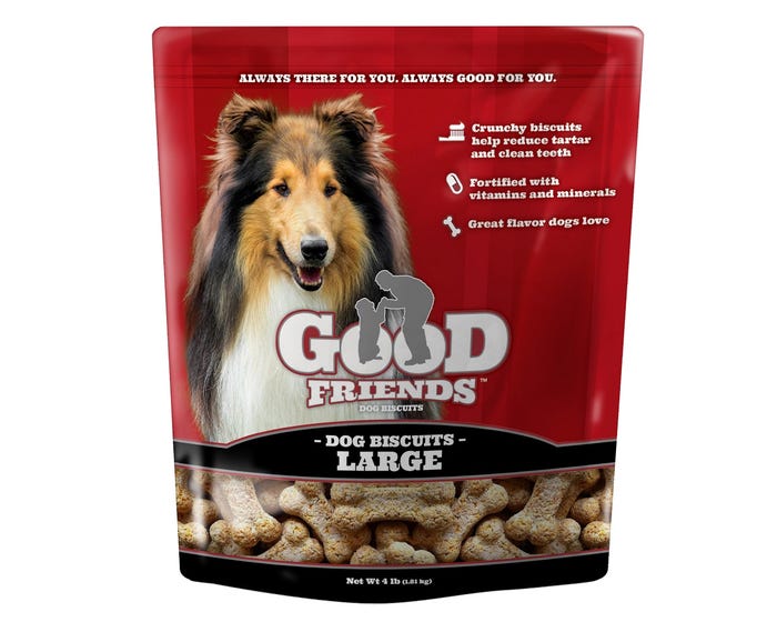 Good Friends Dog Biscuits， Large， 4 lb. Bag