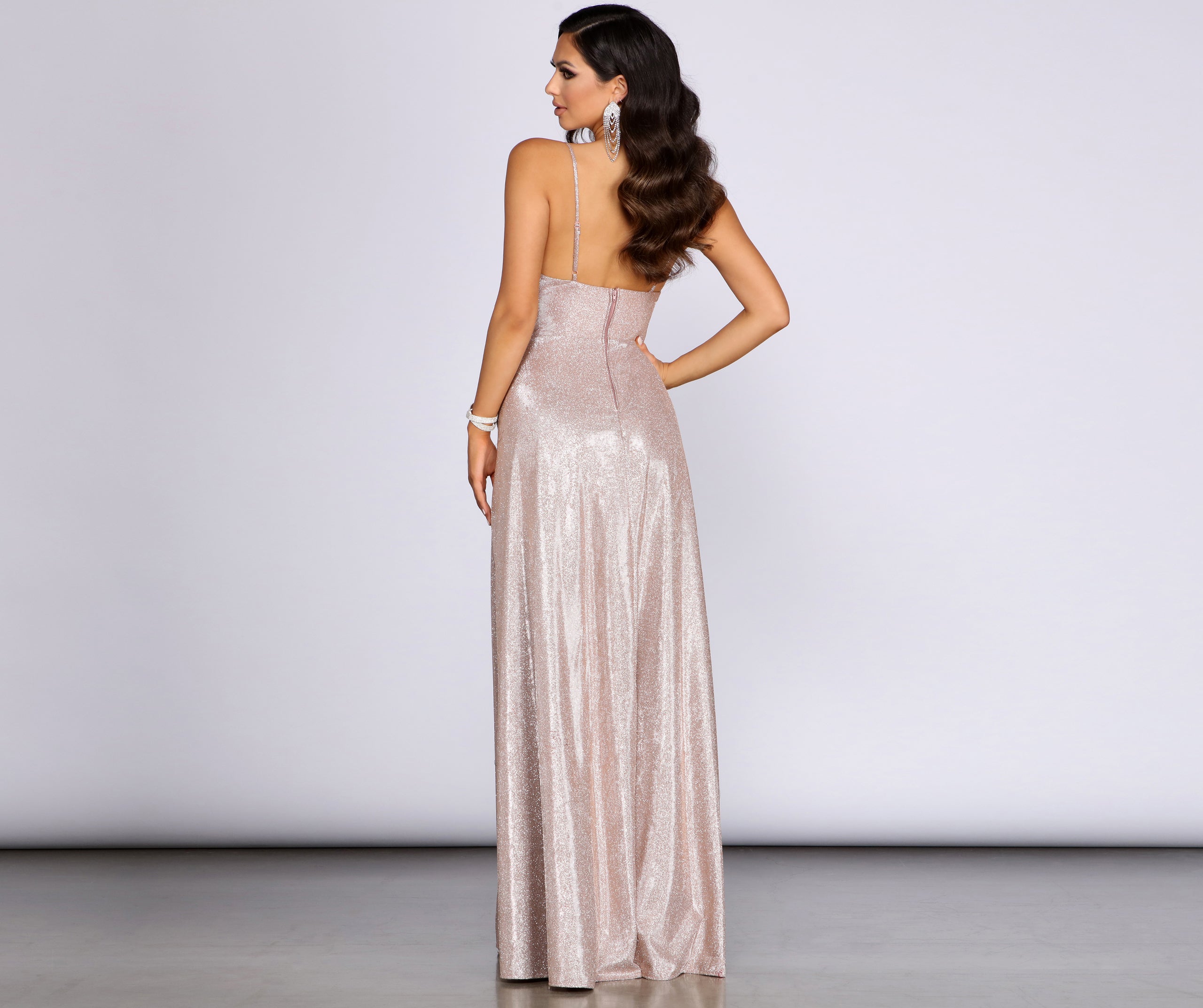 Miranda Glitter A-Line Dress