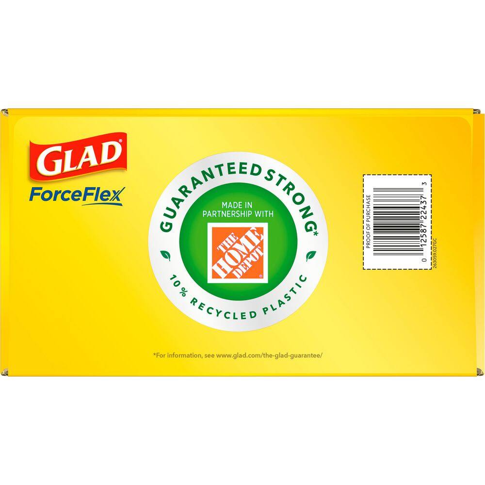 Glad ForceFlex 13 Gal. Tall Kitchen Drawstring Fresh Clean Scent with Febreze Freshness Trash Bags (110-Count) 1258722437