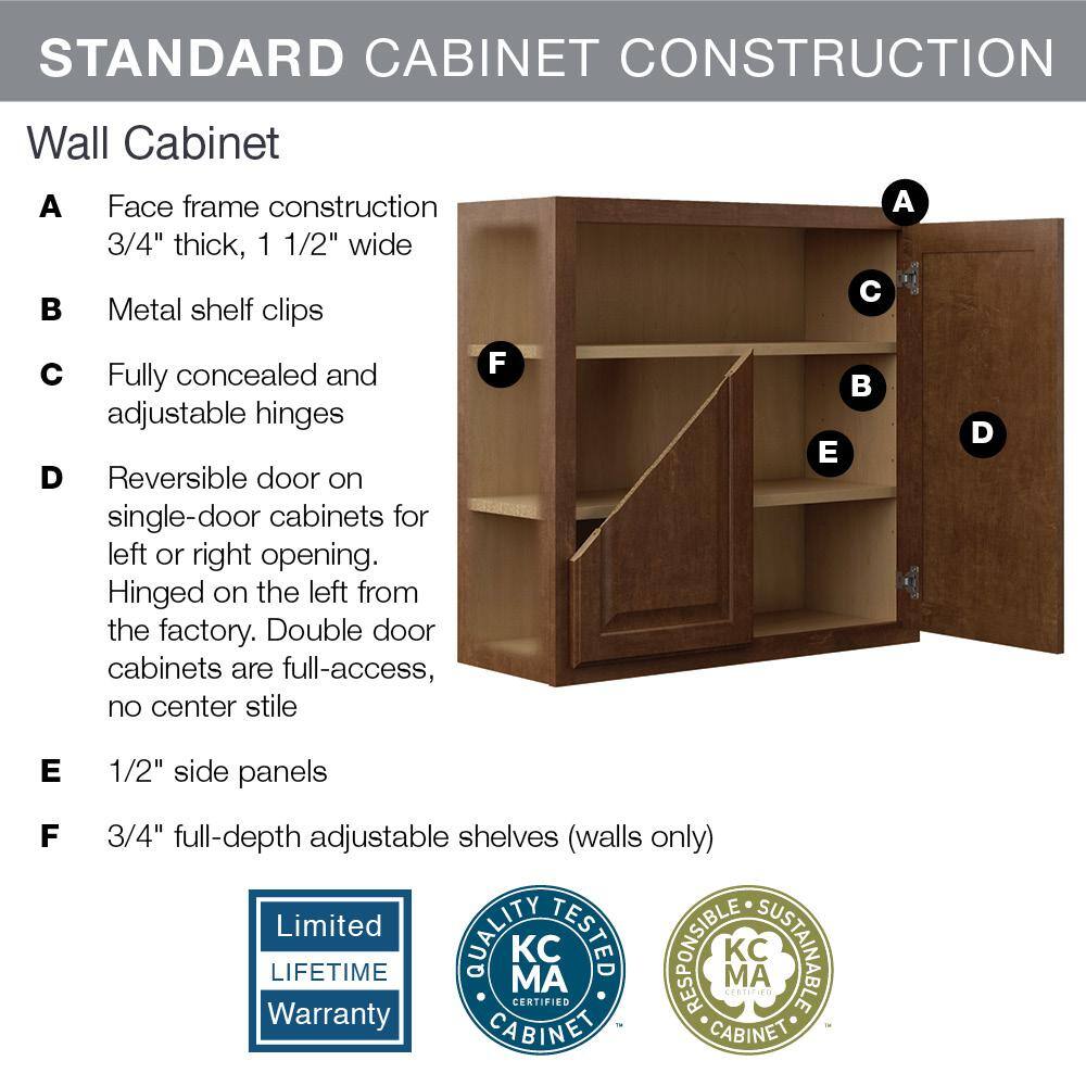 Hampton Bay Shaker Assembled 30x18x12 in. Wall Flex Kitchen Cabinet with Shelves and Dividers in Dove Gray KWFC3018-DV