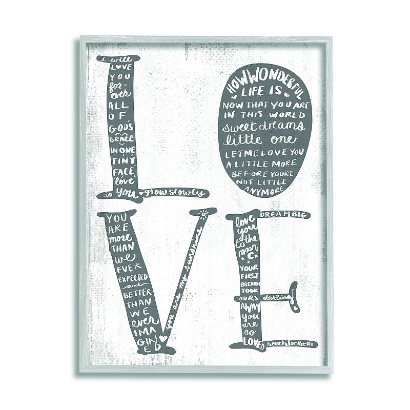 Stupell Home Decor Love Kids Framed Wall Art