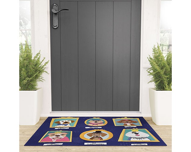 Isa Zapata True Royals Looped Vinyl Welcome Mat Society6