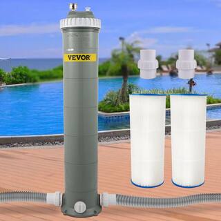 VEVOR Pool Cartridge Filter 8.9 in. Dia Above Ground Swimming Pool Filter System 194 sq. ft. Replacement Filter Cartridge YCGLQZQXBL175INFVV0