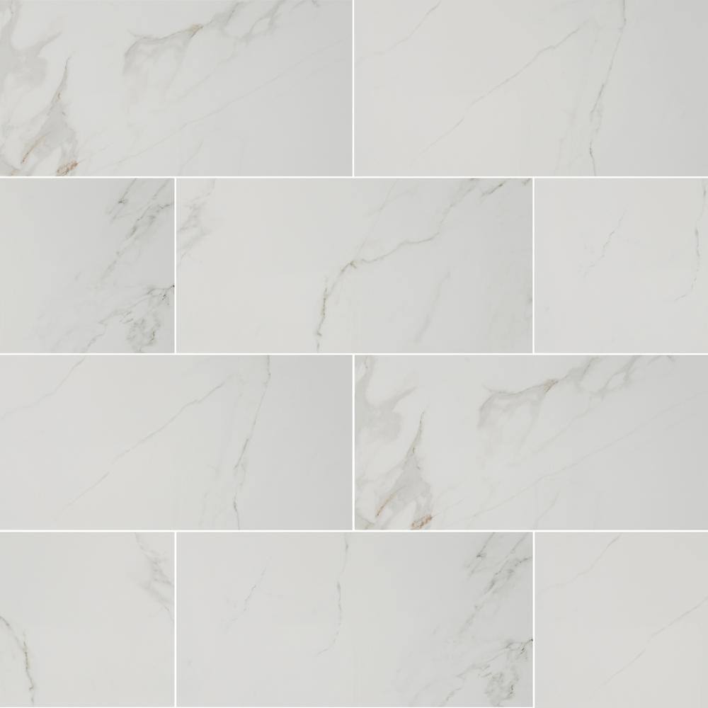 Home Decorators Collection Carrara 24 in. x 48 in. Polished Porcelain Floor and Wall Tile (16 sq. ft.Case) NHDCAR2448P