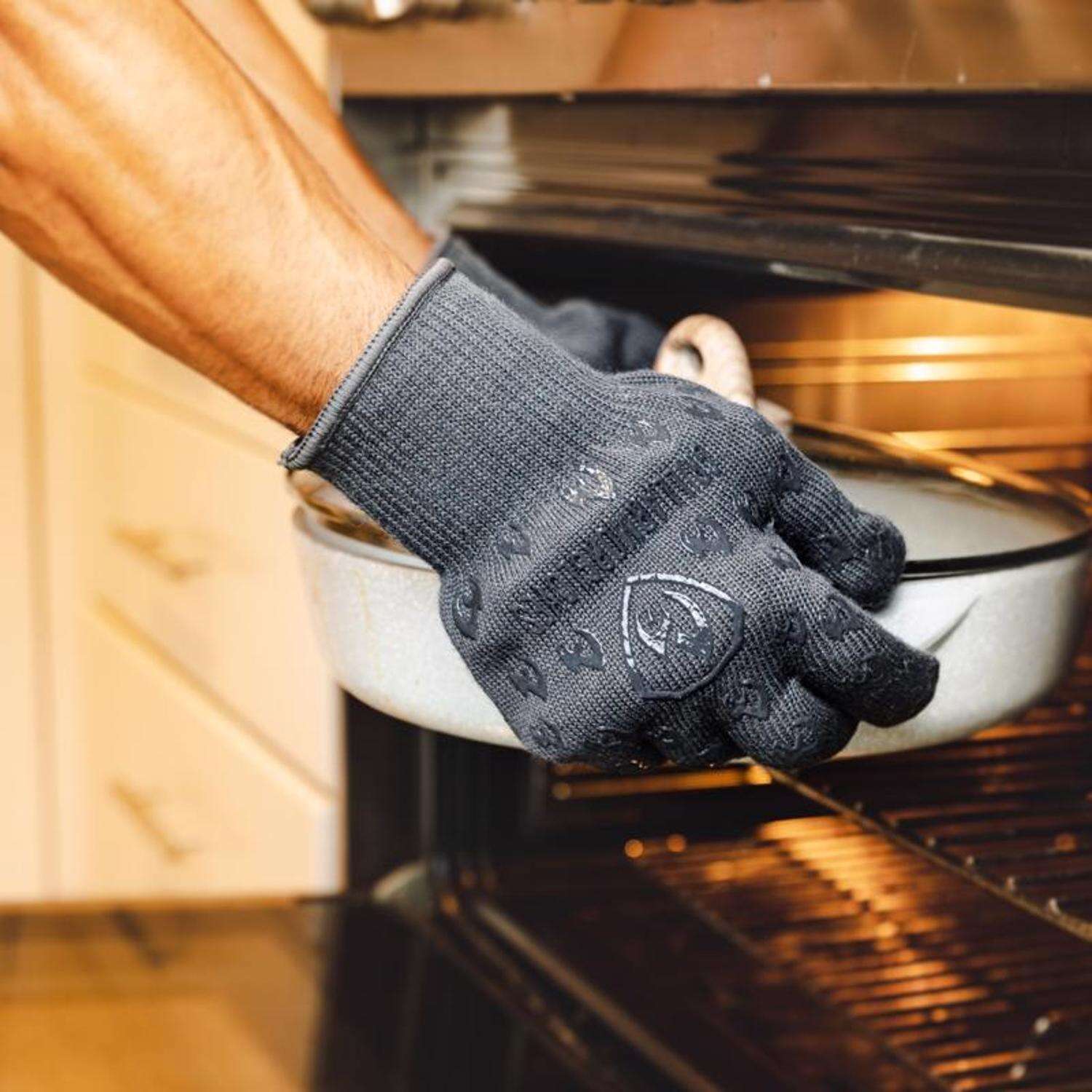 Grill Armor Gloves Gray Kevlar/Nomax Oven Mitt