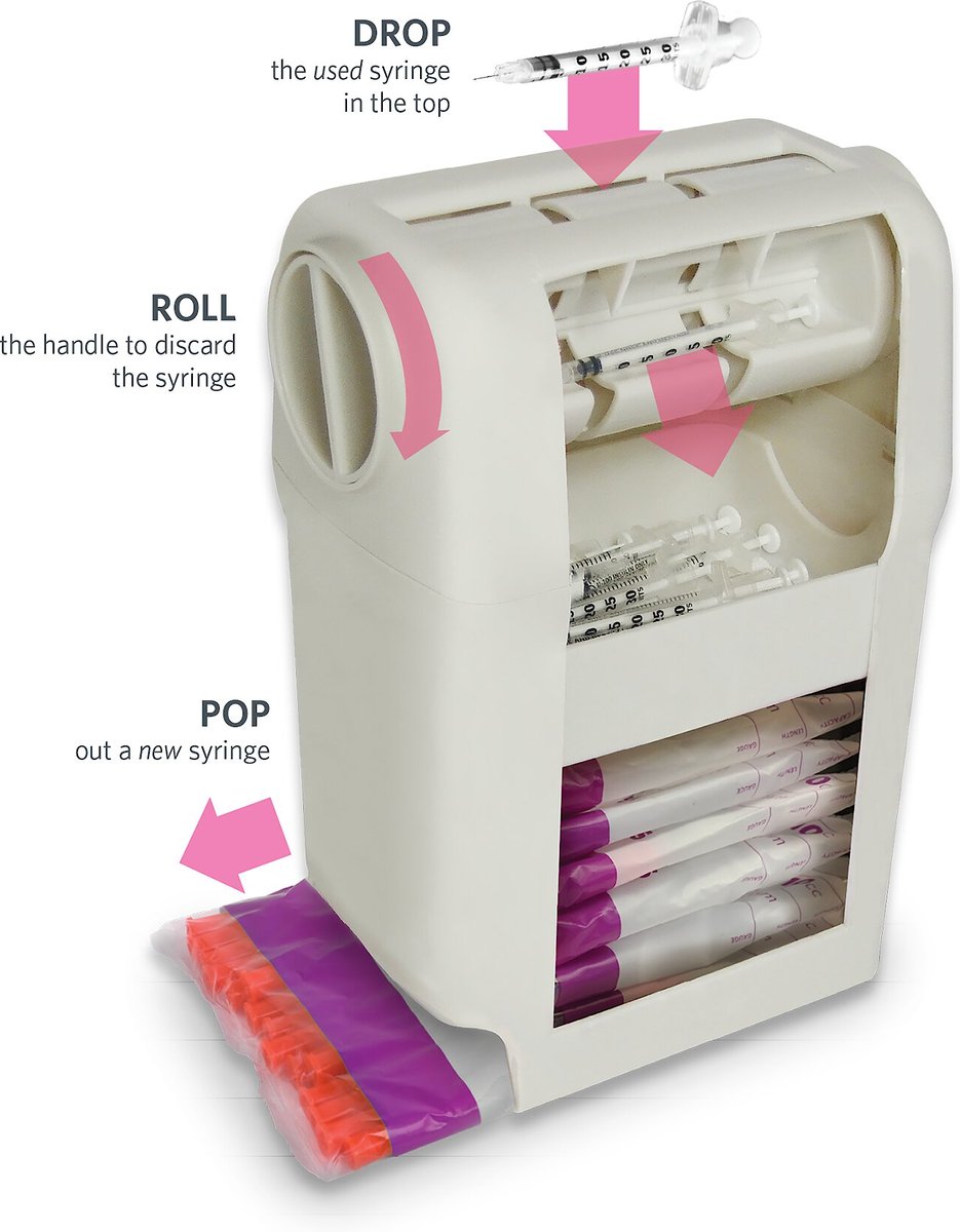 UltiCare VetRx UltiGuard SafePack Insulin Syringes and Sharps Container U-100 12.7mm x 29G