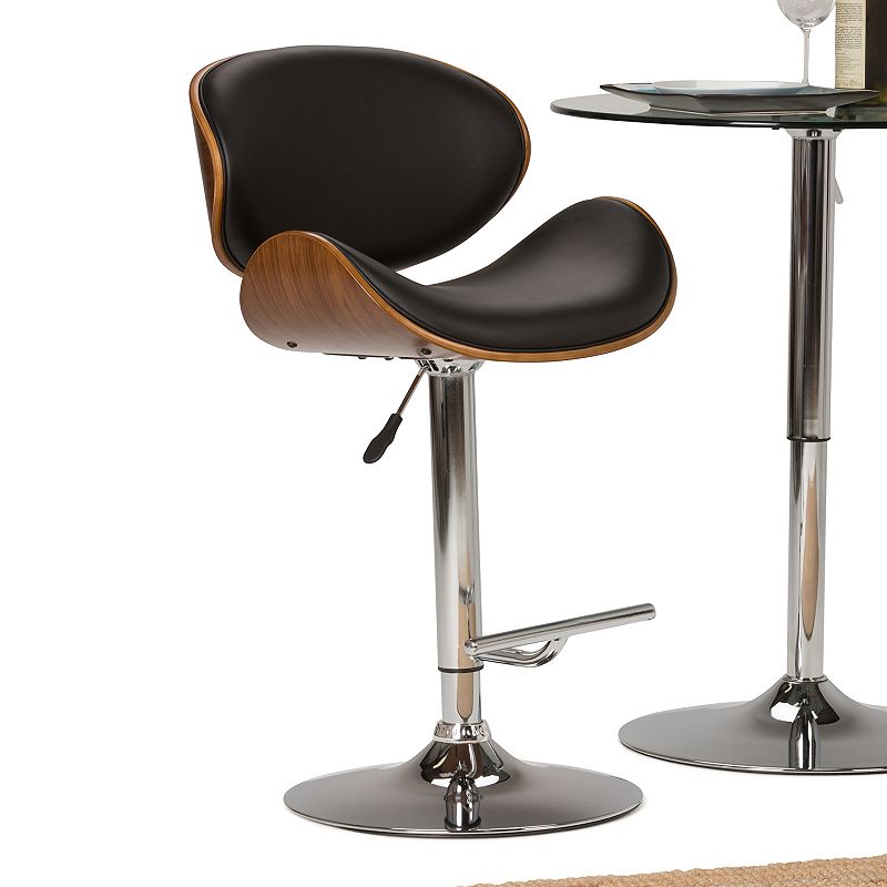 Simpli Home Marana Bentwood Adjustable Bar Stool