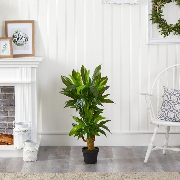 3' Corn Stalk Dracaena Artificial Plant (Real Touch)