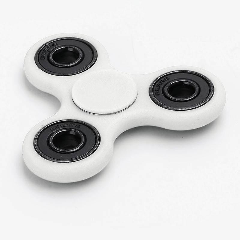 Stuff Certified® Standard Tri Fidget Hand Spinner Anti Stress Shifter Toy White