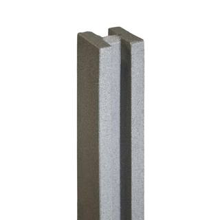SimTek 5 in. x 5 in. x 8-12 ft. Gray Composite Fence Line Post LP102GRY