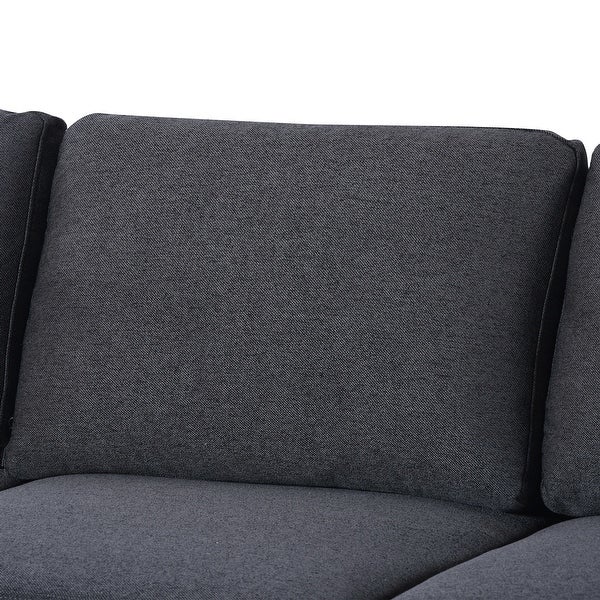 3-pieces U-shaped Sectional Sofa Set with 2 ChaisesandRemovable Ottomans