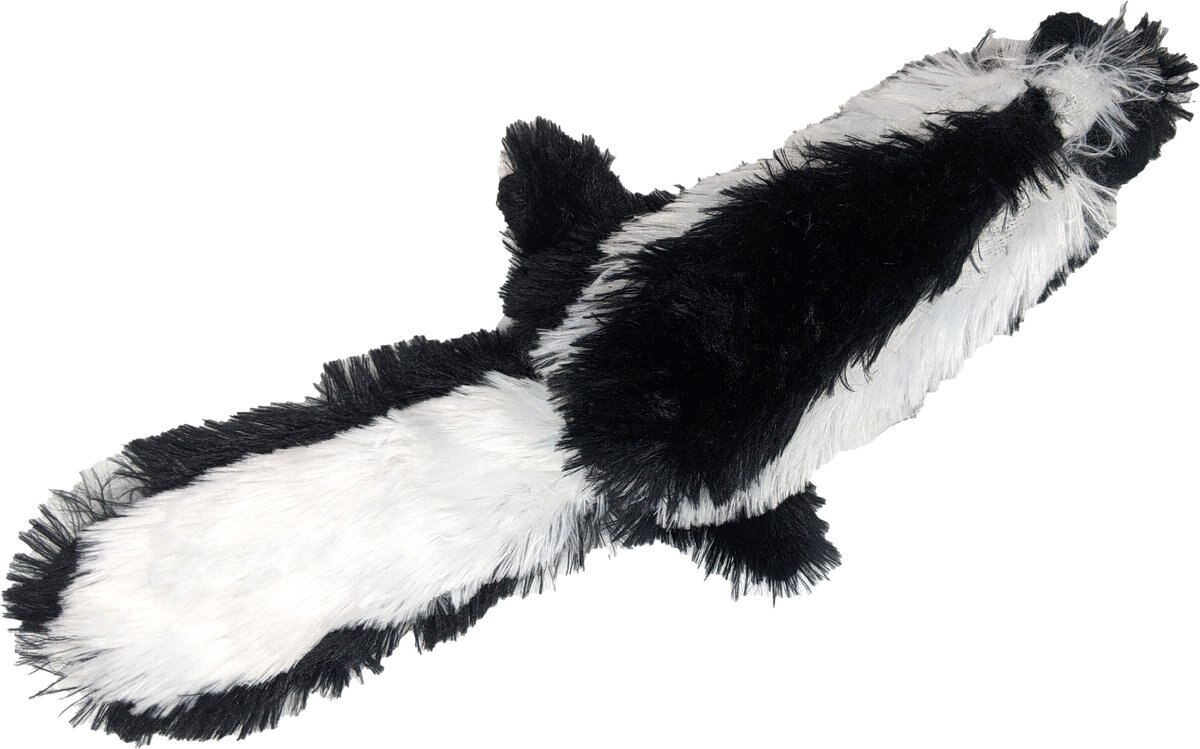 Ethical Pet Flippin' Skinneeez Skunk Exercise Cat Toy with Catnip， Assorted