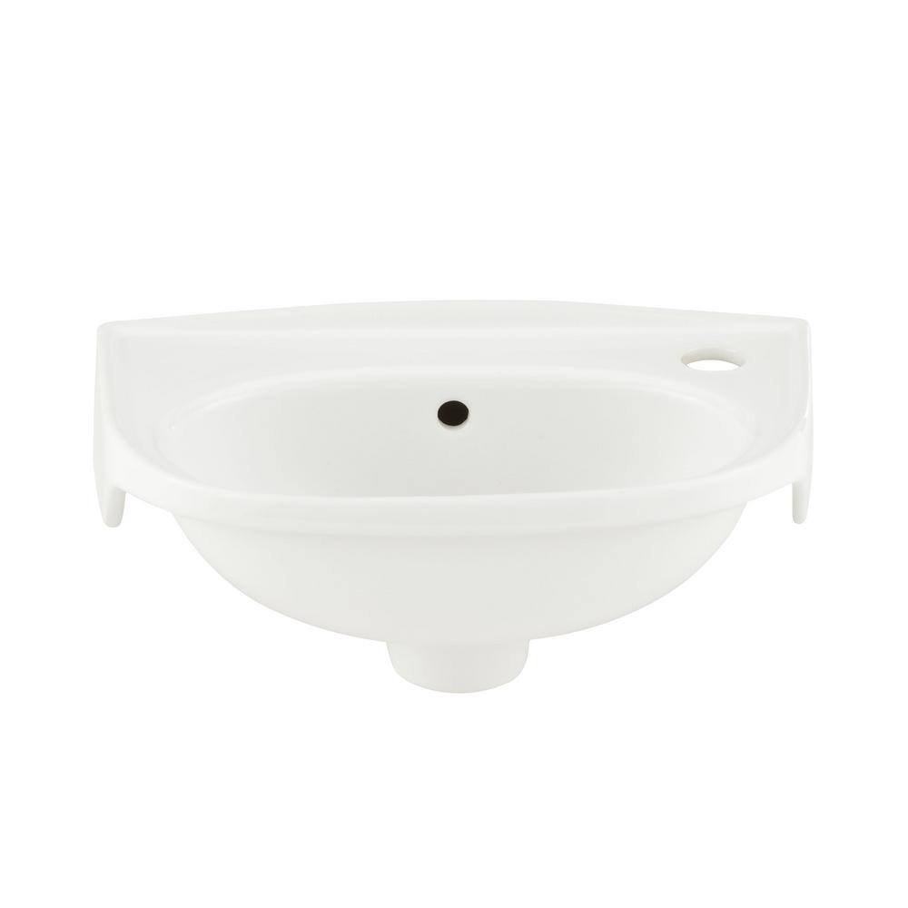 Tina Wall-Mounted Bathroom Sink in White 4-551WH