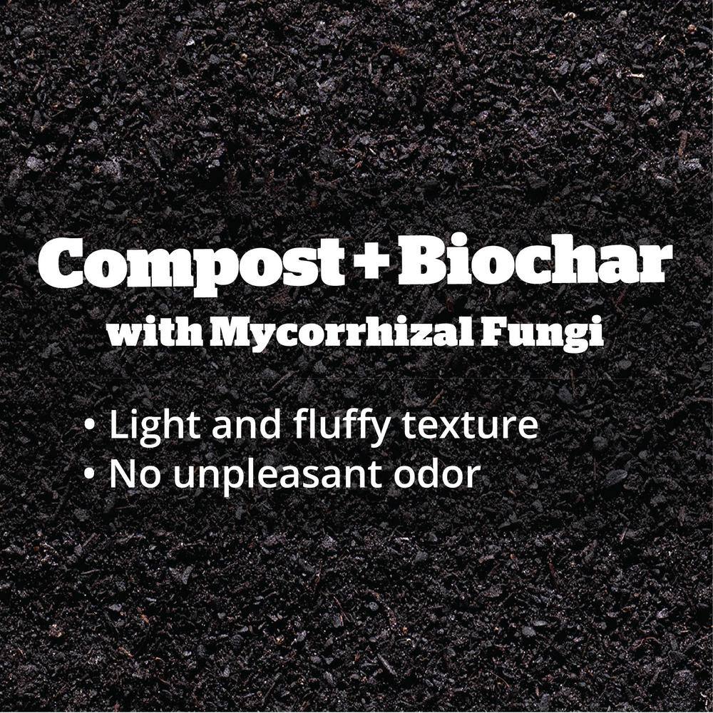 WAKEFIELD Compost + BioChar with Mycorrhizal Fungi Soil Amendment - 1 Gallon Bag 04105